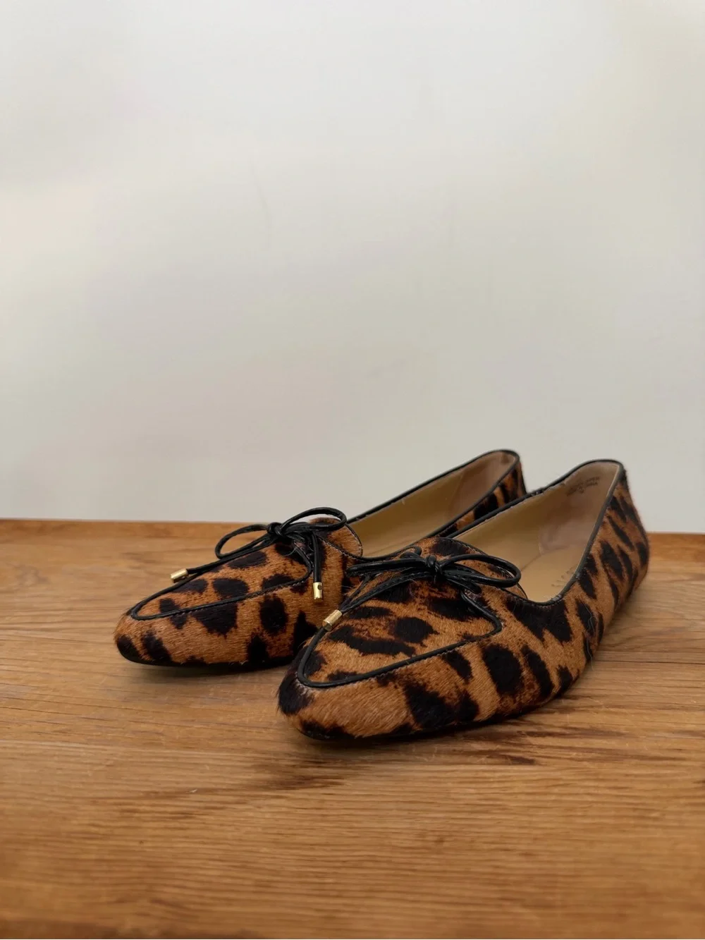 Talbots Driving Loafers Cheetah Print Calf Hair Leather Flats Shoes Women’s 7